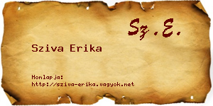 Sziva Erika névjegykártya